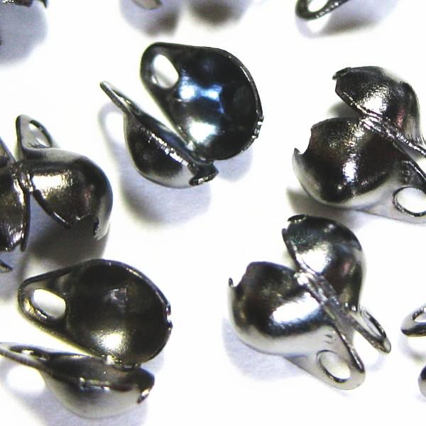 5555-【基本パーツ】　Vカップ　黒銀色　２．３mm用　１０個/１セット | 