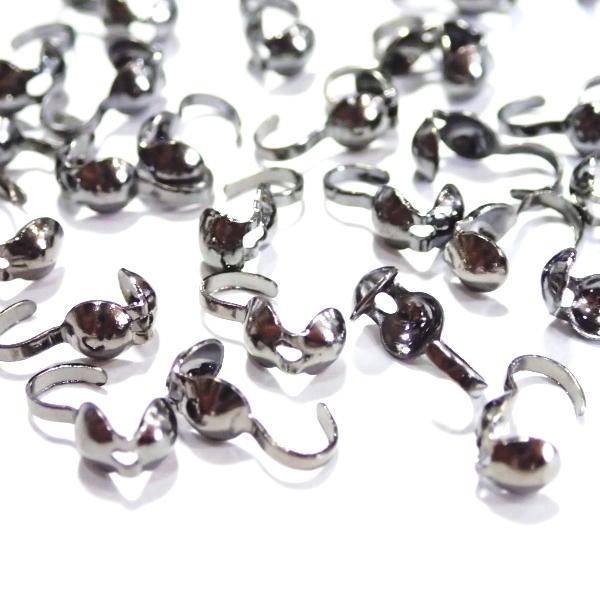 5595-【基本パーツ】　だるまチップ（通常タイプ）　黒銀色　４mm　３０個/１セット |  | 01