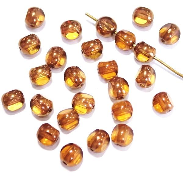 5611-1006　【チェコ6 AT】　ブロンズ/Midium Topaz　６ｍｍ　２５個/１パック | 