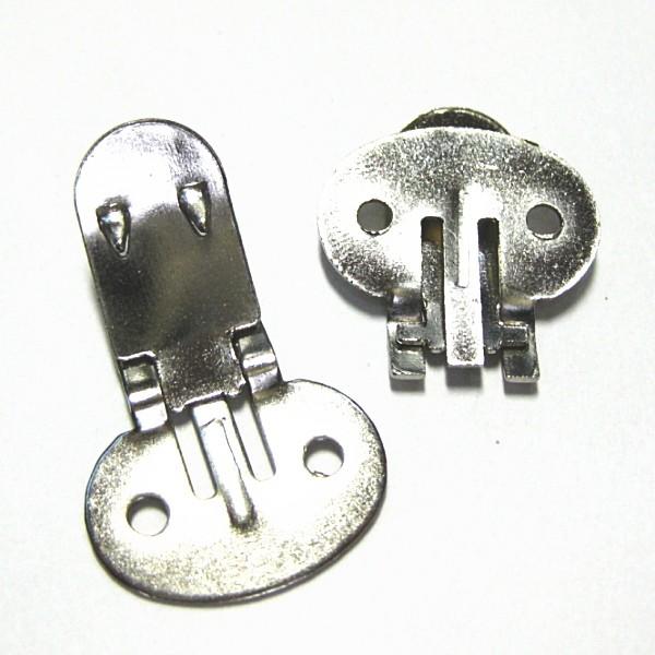 5764-【基本パーツ】　シュークリップ　銀色　１９mm　２ぺア（４個）/１セット | 
