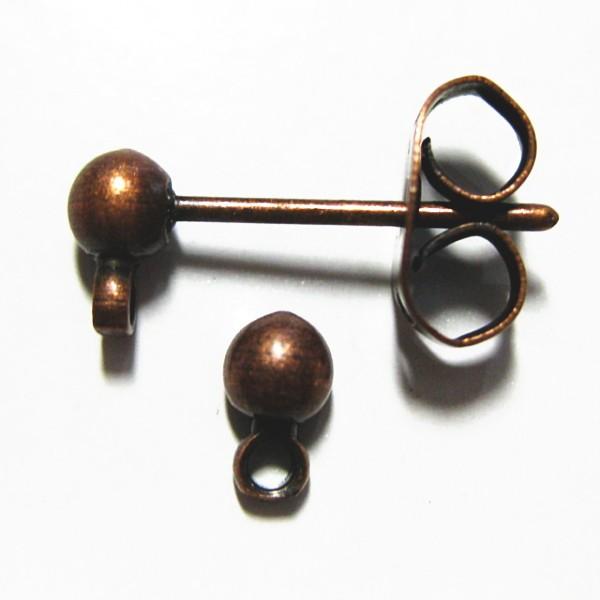 5783-《イヤーパーツ》　ピアス　銅古美　３組（６個）/１セット | 