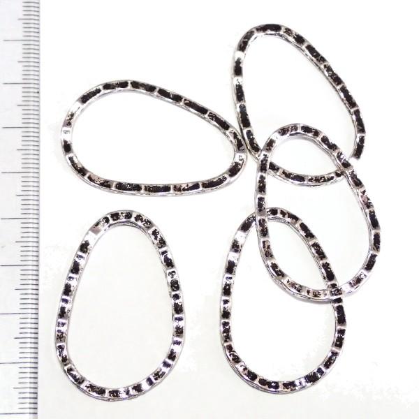 6019-《輪パーツ》　リングパーツ　銀古美　３９x２５mm　５個/１パック |  | 01