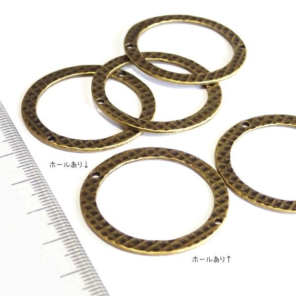 6020-《輪パーツ》　リングパーツ（両サイドホール）　真鍮古美　３４mm　５個/１パック | 
