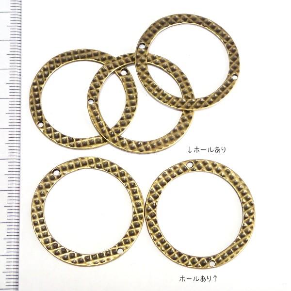 6020-《輪パーツ》　リングパーツ（両サイドホール）　真鍮古美　３４mm　５個/１パック |  | 01