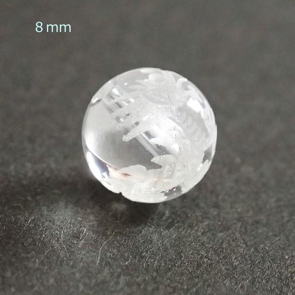 6036-《天然石水晶彫　四神》　青龍-東神　８mm　１個 |  | 01