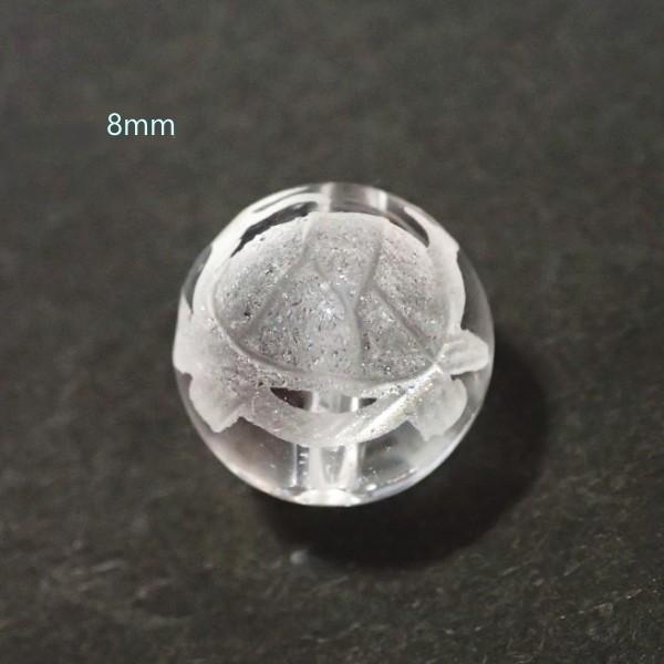 6039-《天然石水晶彫　四神》　玄武-北神　８mm　１個 | 