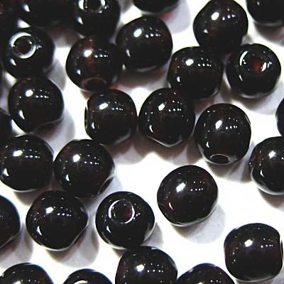 6052-4RD/9012 【チェコ４丸】 ブラウンガーネット　４ミリ　100個/１パック | 