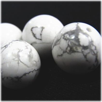 6263-天然石 12mm丸玉 ホワイトハウライト 4粒 | 