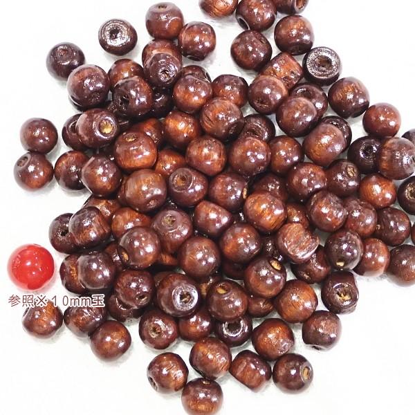 6312-【ウッドビーズ】　８ｘ７mm（ホール１．５mm）　約１００個　２２ｇ/１パック | 