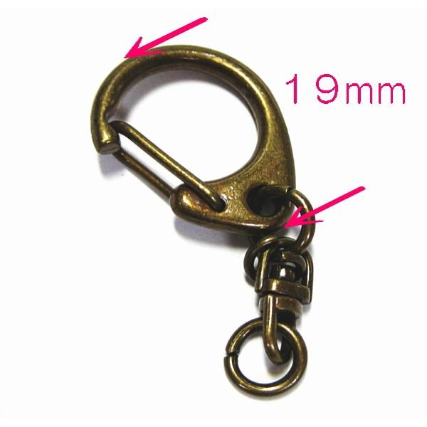 6416-【基本パーツ】　キーホルダー　白銀色　１９mm　２個/１セット |  | 01