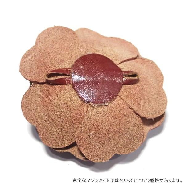 6431-『レザーフラワー』　ブラウン　４５mm　１個 |  | 01