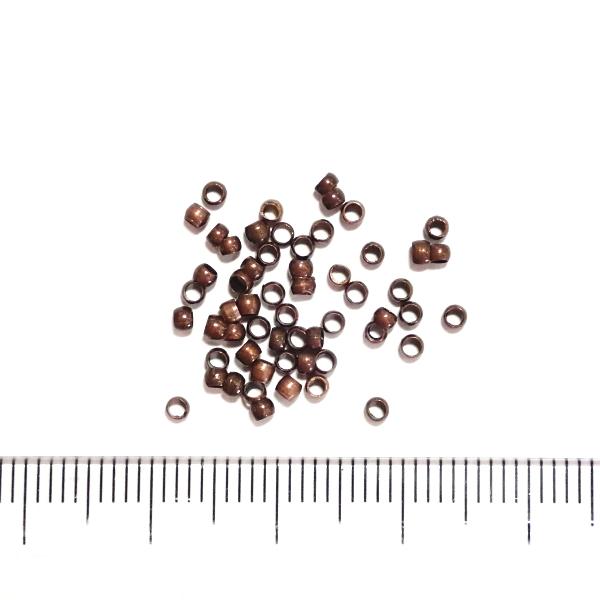 6442-【基本パーツ】つぶし玉　銅古美　2mm　約５０個/１パック | 