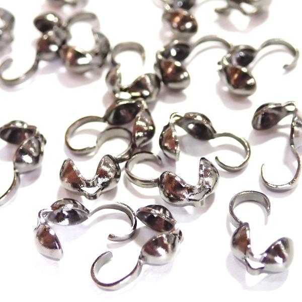 6496-【基本パーツ】　だるまチップ（肉厚タイプ）　黒銀色　４mm　２０個/１セット |  | 01