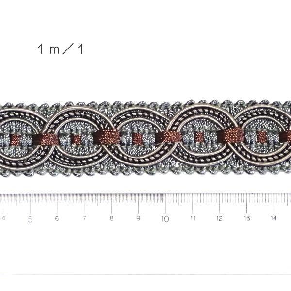 6509-〈ブレード/トリム〉　ブレードテープ　/Pewter Multi　２．５cm巾　１メートル/１本 | 