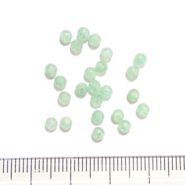 6701-天然石 3mm丸玉 グリーンアベンチュリン 25粒 |  | 01