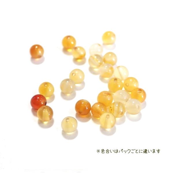 6703-天然石 3mm丸玉 カーネリアン 25粒 | 