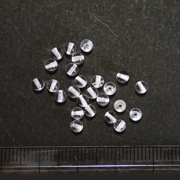 6704-天然石 3mm丸玉 ロッククリスタル水晶 25粒 |  | 01