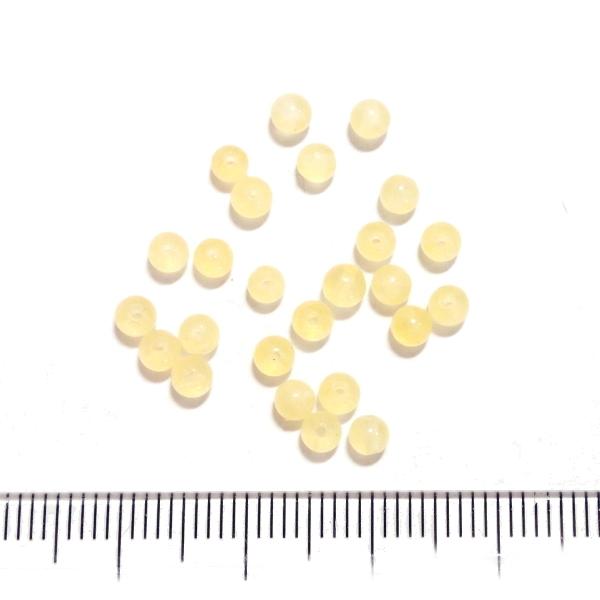 6734-天然石 3mm丸玉 イエロージェイド 25粒 |  | 01