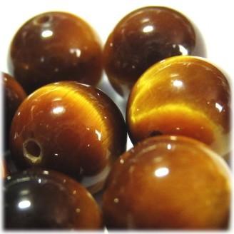 6747-天然石 10mm丸玉 タイガーアイ 10粒 | 