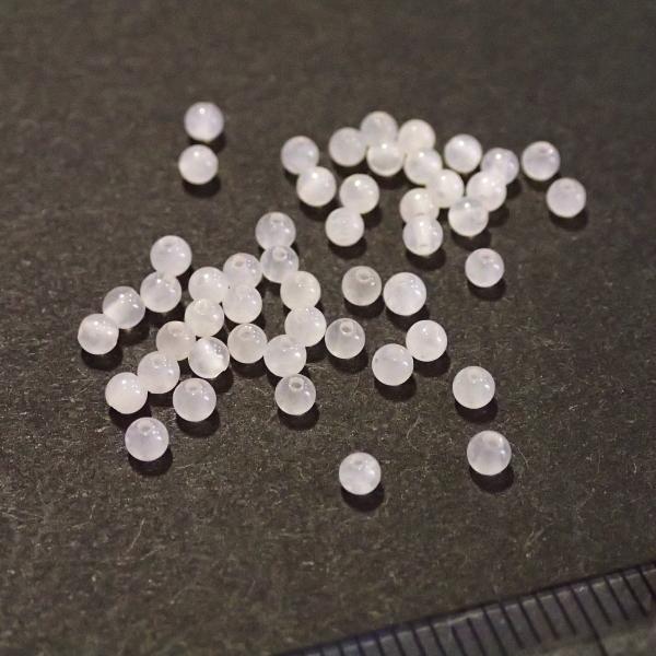 6760-天然石 2mm ローズクォーツ 50粒 | 