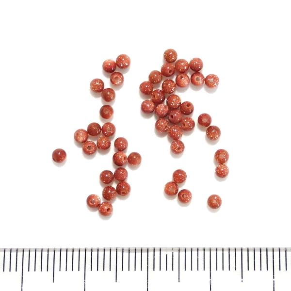 6762-天然石 2mm丸玉 ゴールドストーン 50粒 |  | 01