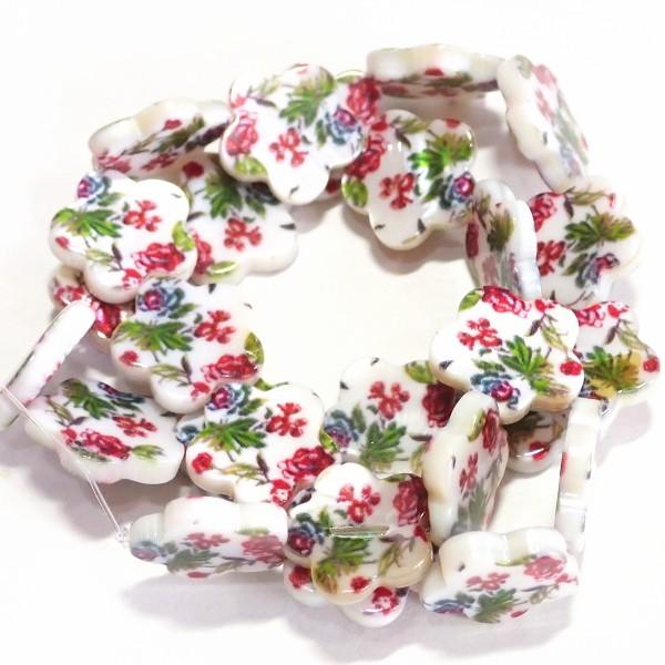 6763-『シェル』　プリントシェル　フラワー　１５mm　約３８cm/１本 | 