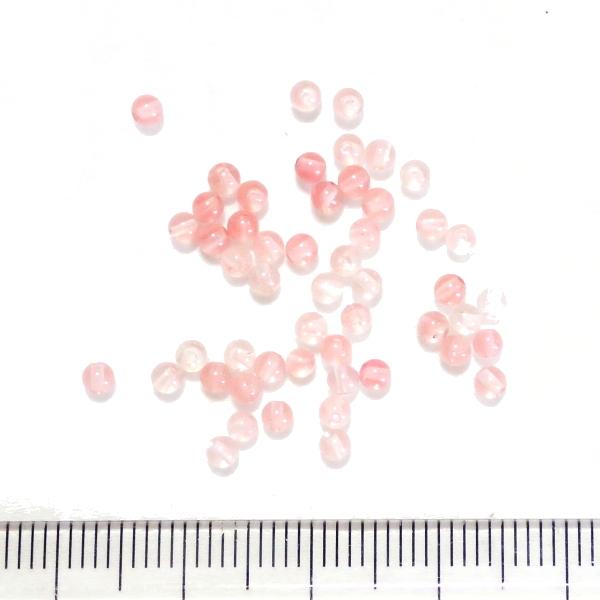 6764-天然石 2mm丸玉 ストロベリークオーツ 50粒 |  | 01