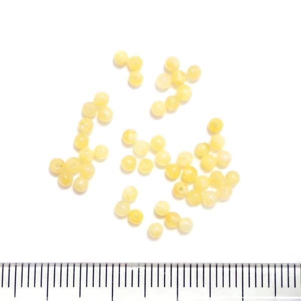 6766-天然石 2mm丸玉 イエロージェイド 50粒 |  | 01