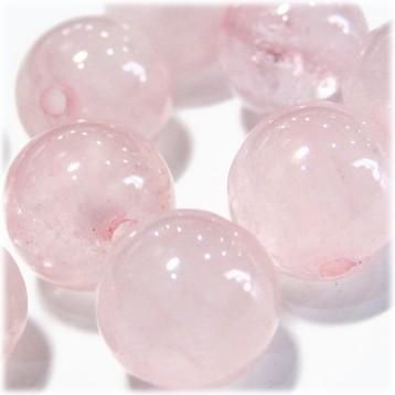 6792-天然石 8mm丸玉 ローズクオーツ 10粒 | 