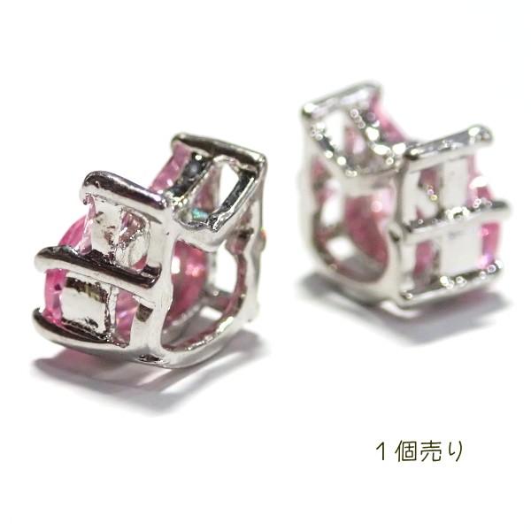 7370-ジルコニア　パーツ　ねこ　ピンク　９mm　１個 |  | 02