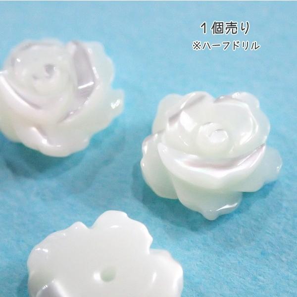 7416-『シェル』　お花のパーツ（ハーフドリル）　１０mm　１個 |  | 02