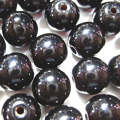 0076-6RD/9012 【チェコ６丸】 ブラウンガーネット　６ミリ　５０個/１パック | 