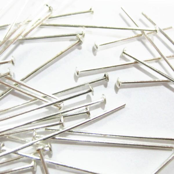 7635-【Ｔピン 太さ0.7mm】 白銀色　長さ２５ｍｍ　約５０本/１パック | 