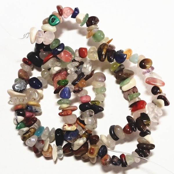 7751-《天然石　ちびころ》　ミックス　約３９cm/１本 | 