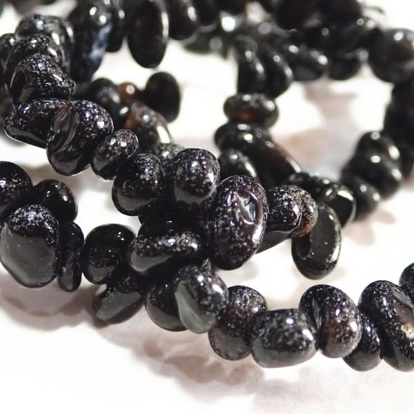 7779-《天然石　ちびころ》　オニキス　約３９cm/１本 |  | 01