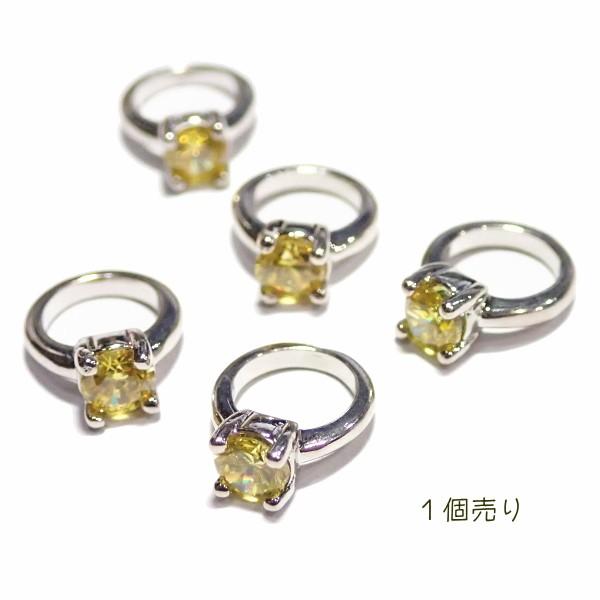 7820-ジルコニア　ドールリング（小）　イエロー　ラウンド　外径８．５mm　１個 | 
