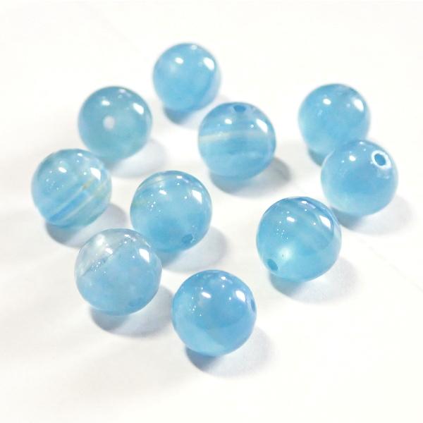 8158-天然石　８mm丸玉　ブルーカルサイトAA　アルゼンチン産　１０粒 |  | 02
