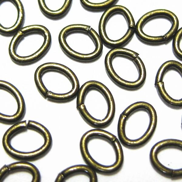 8167-【基本パーツ】　Ｃカン　真鍮古美　２．５ｘ３．５ｍｍ　約２７０個/１セット | 