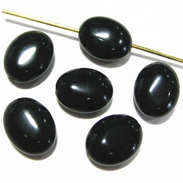 8276-《天然石楕円オーバル》　オニキス　１０x８mm平均　６個/１パック | 