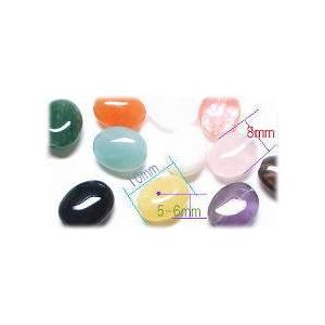 8277-《天然石楕円オーバル》　レッドアベンチュリン　１０x８mm平均　６個/１パック |  | 01