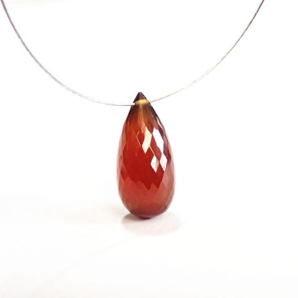 8295-《天然石トップホール》　ヘソナイトAA　カットドロップ　１７．８ｘ８．３mm　１個 |  | 01