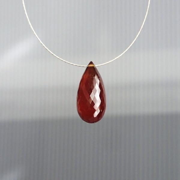 8295-《天然石トップホール》　ヘソナイトAA　カットドロップ　１７．８ｘ８．３mm　１個 |  | 02