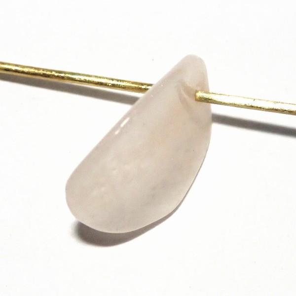 8320-《天然石　フラワー》　花びら　ピーチクォーツ　１０x１５mm　１個 |  | 01