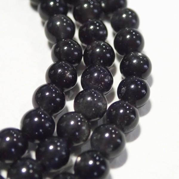 8345-《天然石　1連売り》　スキャポライト　キャッツアイ（濃いめ）　４mm　１本約３８cm |  | 02