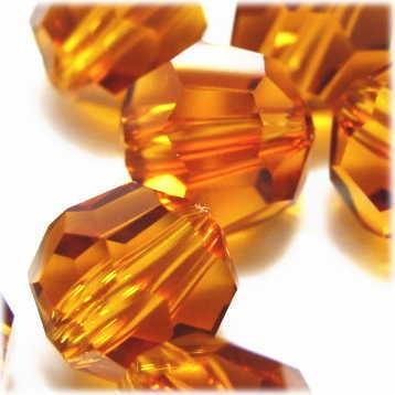 8348-ジャーマンガラスビーズ 10mm トパーズイエロー 4個/1パック | 