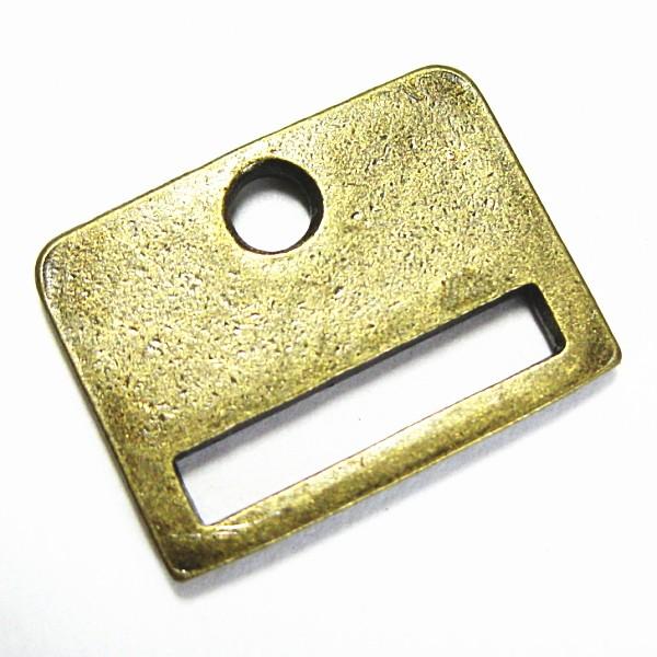8459-【基本パーツ】　ステッチパーツ　真鍮古美　１５x１１mm　１個 | 