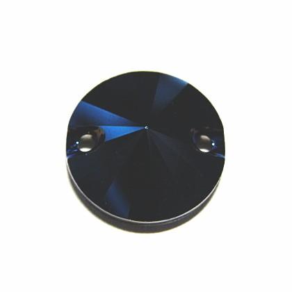 8526-swarovski　＃3200　メタルブルー２ホール　１４mm　１個 | 