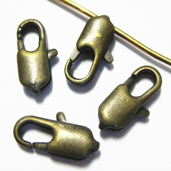 8728-【基本パーツ】　ロブスターカン　真鍮古美　１０x４mm　４個/１セット | 