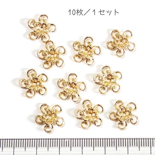 9113-〈Filigree〉　フィリグリーパーツ　ゴールド　１３mm　１０個/１パック |  | 01