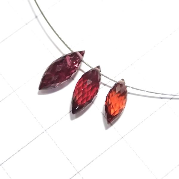 9139-《天然石Special》　ルベライト　11.1x4.4ｍｍ／10.5x4.2ｍｍ／9.1x4.0mm　計0.9ｇ　３個/１パック |  | 03